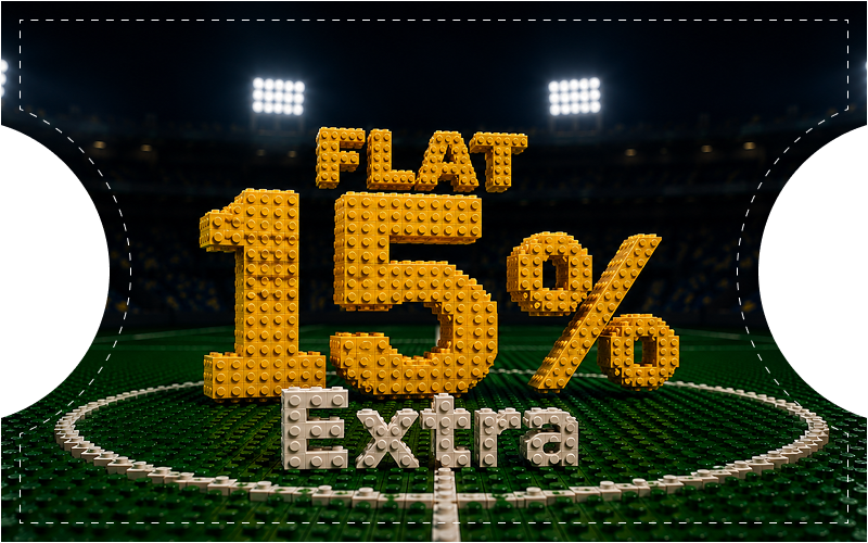 FLAT 15% Extra on first deposit